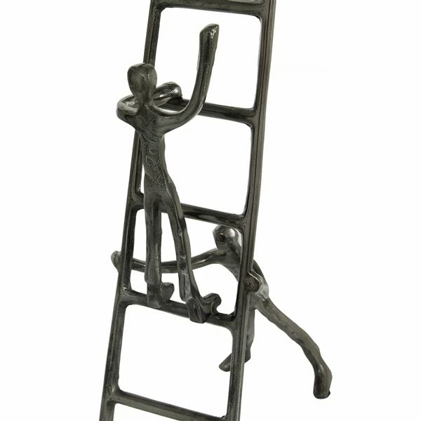 Best Sale 🎁 GRAYSON LANE 24 In. x 5 In. Contemporary Sculpture Grey Aluminum Ladder ⭐ 3 Best Sale 🎁 GRAYSON LANE 24 In. x 5 In. Contemporary Sculpture Grey Aluminum Ladder ⭐ - Image 3