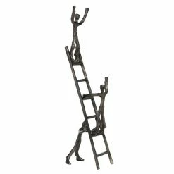 Best Sale 🎁 GRAYSON LANE 24 In. x 5 In. Contemporary Sculpture Grey Aluminum Ladder ⭐