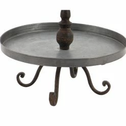 Buy 😉 GRAYSON LANE 28 In. x 16 In. Farmhouse 3 Tier Tray Stand Silver Iron ✔️ -GRAYSON LANE Sales 2022 330857878 AlternateImage2 l