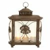 Wholesale 💯 GRAYSON LANE 18 In. x 15 In. Rustic Candle Holder Lantern Brown Iron ⌛