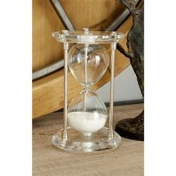 Best Sale 🔥 GRAYSON LANE 6 In. x 4 In. x 4 In. Glam Timer Silver Glass 🎉 -GRAYSON LANE Sales 2022 330857883 AlternateImage1 l