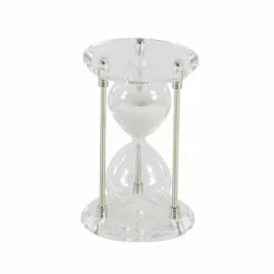 Best Sale 🔥 GRAYSON LANE 6 In. x 4 In. x 4 In. Glam Timer Silver Glass 🎉 -GRAYSON LANE Sales 2022 330857883 AlternateImage4 l
