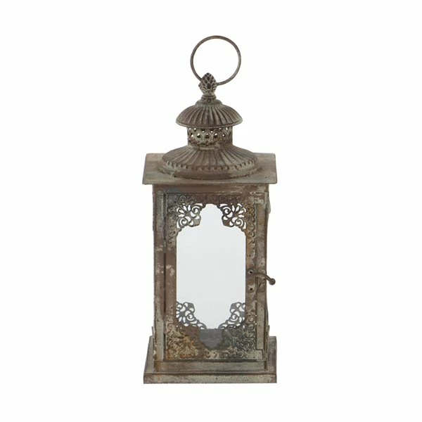 Best Sale 🤩 GRAYSON LANE 13 In. x 6 In. Vintage Candle Holder Lantern Grey Iron 😀 5 Best Sale 🤩 GRAYSON LANE 13 In. x 6 In. Vintage Candle Holder Lantern Grey Iron 😀 - Image 5