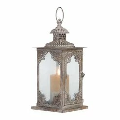 Best Sale π€© GRAYSON LANE 13 In. x 6 In. Vintage Candle Holder Lantern Grey Iron π