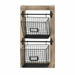 Hot Sale 🔔 GRAYSON LANE 25 In. x 14 In. x 4 In. Farmhouse Magazine Rack Holder Black ✔️ -GRAYSON LANE Sales 2022 330857893 AlternateImage4 l