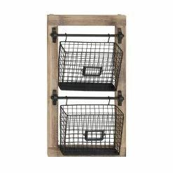 Hot Sale π GRAYSON LANE 25 In. x 14 In. x 4 In. Farmhouse Magazine Rack Holder Black βοΈ