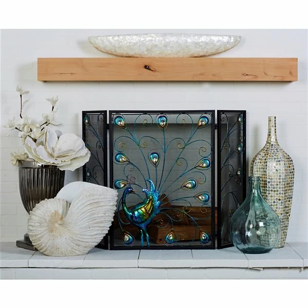 Cheap ๐งจ GRAYSON LANE 32 In. x 48 In. Eclectic Fireplace Screen Black Metal ๐ 2 Cheap ๐งจ GRAYSON LANE 32 In. x 48 In. Eclectic Fireplace Screen Black Metal ๐ - Image 2