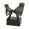 Flash Sale ❤️ GRAYSON LANE 10 In. x 9 In. Traditional Sculpture Black Polystone Hands 👍