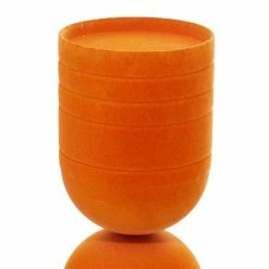 Budget 🔥 GRAYSON LANE Set of 3 13 In., 10 In., 7 In. Modern Candle Holder Orange M ✔️ -GRAYSON LANE Sales 2022 330857906 AlternateImage3 l