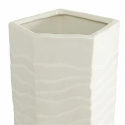 Promo 😍 GRAYSON LANE 13 In. x 5 In. Contemporary Vase White Ceramic ✨ -GRAYSON LANE Sales 2022 330857912 AlternateImage2 l