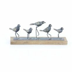 Deals 👏 GRAYSON LANE 7 In. x 18 In. Farmhouse Sculpture Grey Metal Birds ✔️
