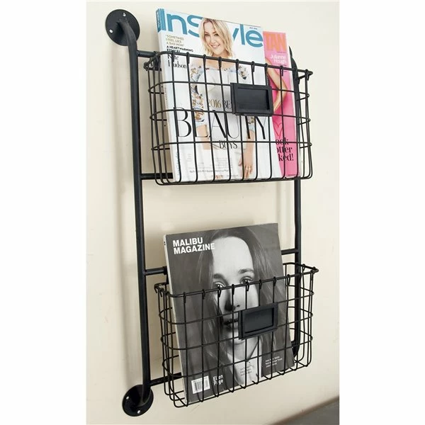 New π GRAYSON LANE 28 In. x 16 In. x 3 In. Industrial Magazine Rack Holder Blac π 2 New π GRAYSON LANE 28 In. x 16 In. x 3 In. Industrial Magazine Rack Holder Blac π - Image 2