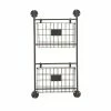 New 🎉 GRAYSON LANE 28 In. x 16 In. x 3 In. Industrial Magazine Rack Holder Blac 😉