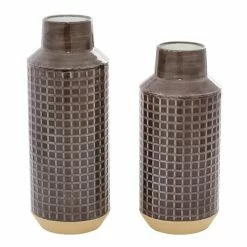 New ⭐ GRAYSON LANE Set of 2 15 In., 16 In. Contemporary Vase Black Metal 🧨 -GRAYSON LANE Sales 2022 330857926 AlternateImage4 l