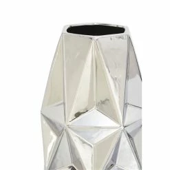 Buy 🔥 GRAYSON LANE 18 In. x 7 In. Glam Vase Silver Stoneware 🔥 -GRAYSON LANE Sales 2022 330857928 AlternateImage2 l