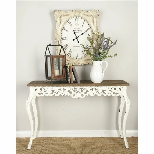 Cheapest 😍 Grayson Lane 30 In. x 46 In. Farmhouse Console Table White W 🌟 2 Cheapest 😍 Grayson Lane 30 In. x 46 In. Farmhouse Console Table White W 🌟 - Image 2