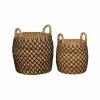 Best Sale 🥰 GRAYSON LANE Set of 2 19 In., 16 In. Coastal Storage Basket Brown Banana ✔️