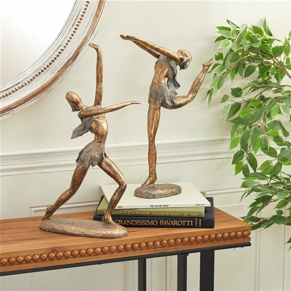 Hot Sale ๐งจ GRAYSON LANE Set of 2 11 In. x 18 In. Gold Traditional Dancer Sculpture R โจ 2 Hot Sale ๐งจ GRAYSON LANE Set of 2 11 In. x 18 In. Gold Traditional Dancer Sculpture R โจ - Image 2
