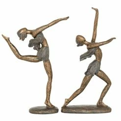 Hot Sale 🧨 GRAYSON LANE Set of 2 11 In. x 18 In. Gold Traditional Dancer Sculpture R ✨