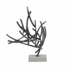 Top 10 😀 GRAYSON LANE 23 In. x 16 In. Contemporary Sculpture Grey Metal Abstract 🥰