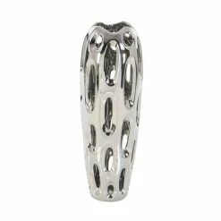 Cheapest 👍 GRAYSON LANE 21 In. x 7 In. Contemporary Vase Silver Ceramic 🎁 -GRAYSON LANE Sales 2022 330857943 AlternateImage5 l