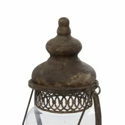 Wholesale ❤️ GRAYSON LANE 14 In. x 8 In. Rustic Candle Holder Lantern Brown Iron ✨ -GRAYSON LANE Sales 2022 330857944 AlternateImage4 l