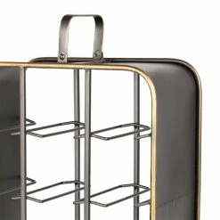 Outlet 💯 GRAYSON LANE 21 In. x 14 In. Industrial Wine Holder Rack Black Metal 🥰 -GRAYSON LANE Sales 2022 330857947 AlternateImage2 l