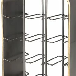 Outlet 💯 GRAYSON LANE 21 In. x 14 In. Industrial Wine Holder Rack Black Metal 🥰 -GRAYSON LANE Sales 2022 330857947 AlternateImage3 l