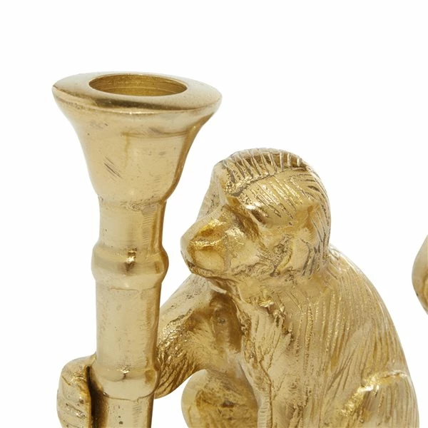 Best Pirce 🛒 GRAYSON LANE Set of 2 3 In. x 5 In. Glam Candle Holder Gold Aluminum 😍 3 Best Pirce 🛒 GRAYSON LANE Set of 2 3 In. x 5 In. Glam Candle Holder Gold Aluminum 😍 - Image 3