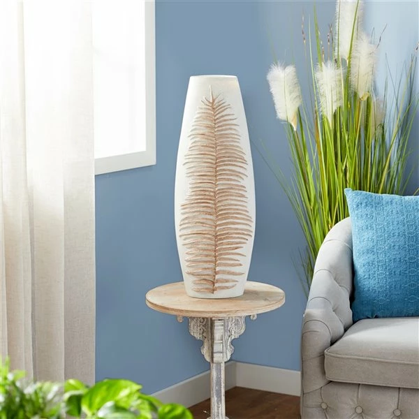 Best deal โ๏ธ GRAYSON LANE 25 In. x 9 In. Boho Style Vase White Polystone ๐ฏ 2 Best deal โ๏ธ GRAYSON LANE 25 In. x 9 In. Boho Style Vase White Polystone ๐ฏ - Image 2