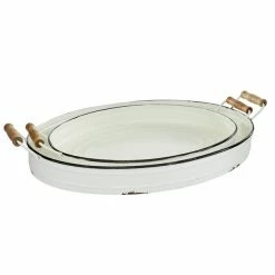 Cheapest 🌟 GRAYSON LANE Set of 2 18 In., 21 In. Farmhouse Tray White Metal ❤️ 8 Cheapest 🌟 GRAYSON LANE Set of 2 18 In., 21 In. Farmhouse Tray White Metal ❤️ -GRAYSON LANE Sales 2022 330857962 AlternateImage4 l