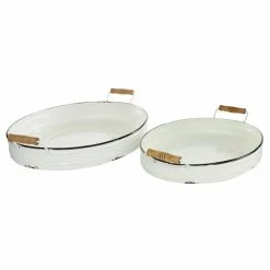 Cheapest 🌟 GRAYSON LANE Set of 2 18 In., 21 In. Farmhouse Tray White Metal ❤️ 9 Cheapest 🌟 GRAYSON LANE Set of 2 18 In., 21 In. Farmhouse Tray White Metal ❤️ -GRAYSON LANE Sales 2022 330857962 AlternateImage5 l