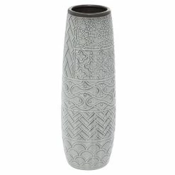 Hot Sale 🔔 GRAYSON LANE 16 In. x 5 In. Eclectic Vase Grey Stoneware 😀 -GRAYSON LANE Sales 2022 330857964 AlternateImage4 l