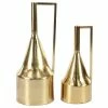 Top 10 🤩 GRAYSON LANE Set of 2 17 In., 21 In. Glam Vase Gold Metal 🔔