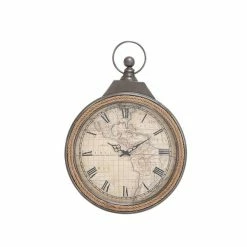 Wholesale ✨ GRAYSON LANE 30 In. x 21 In. Coastal Wall Clock Brown Metal 👏