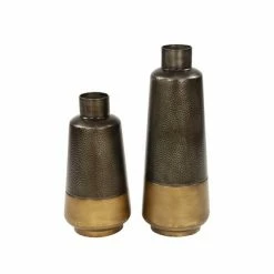 Buy 🔥 GRAYSON LANE Set of 2 20 In., 15 In. Rustic Vase Dark Grey Metal 🔥 -GRAYSON LANE Sales 2022 330857974 AlternateImage4 l