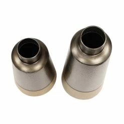 Buy 🔥 GRAYSON LANE Set of 2 20 In., 15 In. Rustic Vase Dark Grey Metal 🔥 -GRAYSON LANE Sales 2022 330857974 AlternateImage5 l