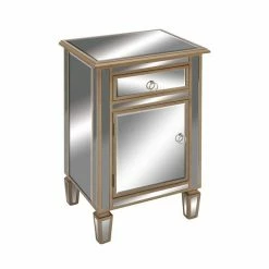 Hot Sale 😉 GRAYSON LANE 30 In. x 19 In. Glam Cabinet Beige Mirror 🎁