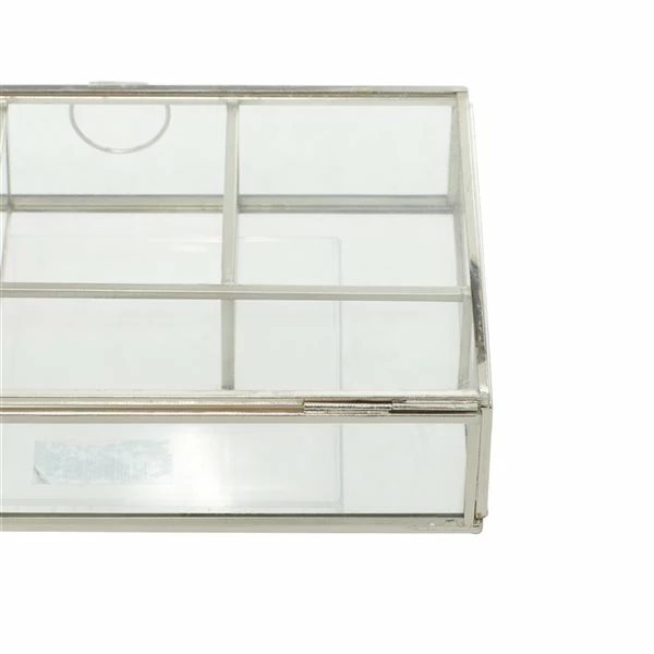 Best Sale 🎉 GRAYSON LANE 2 In. x 9 In. Modern Jewelry Box Silver Glass ❤️ 4 Best Sale 🎉 GRAYSON LANE 2 In. x 9 In. Modern Jewelry Box Silver Glass ❤️ - Image 4