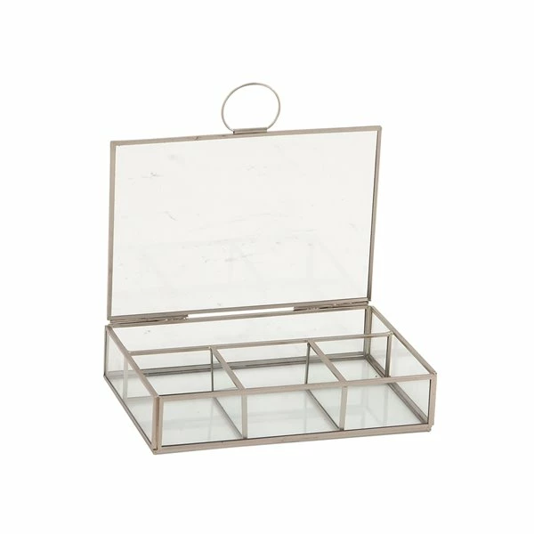 Best Sale 🎉 GRAYSON LANE 2 In. x 9 In. Modern Jewelry Box Silver Glass ❤️ 5 Best Sale 🎉 GRAYSON LANE 2 In. x 9 In. Modern Jewelry Box Silver Glass ❤️ - Image 5