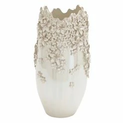 Cheap 🤩 GRAYSON LANE 16 In. x 9 In. Farmhouse Vase Cream Ceramic 👏