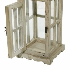 Promo 🌟 GRAYSON LANE Set of 2 26 In., 18 In. Coastal Lantern Cream Wood 🥰 -GRAYSON LANE Sales 2022 330858014 AlternateImage3 l