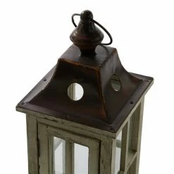 Promo 🌟 GRAYSON LANE Set of 2 26 In., 18 In. Coastal Lantern Cream Wood 🥰 -GRAYSON LANE Sales 2022 330858014 AlternateImage4 l