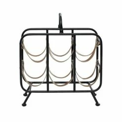 Best deal 🔔 GRAYSON LANE 16 In. x 15 In. Contemporary Wine Rack Black Metal 💯 -GRAYSON LANE Sales 2022 330858019 AlternateImage4 l