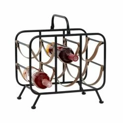 Best deal 🔔 GRAYSON LANE 16 In. x 15 In. Contemporary Wine Rack Black Metal 💯