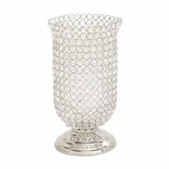 Hot Sale 🤩 GRAYSON LANE 14 In. x 8 In. Glam Candle Holder Clear Aluminum 🎁