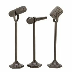 Flash Sale 😉 GRAYSON LANE Set of 3 17 In., 20 In., 21 In. Black Traditional Microphone 🎉