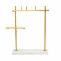Wholesale 🌟 GRAYSON LANE 13 In. x 12 In. Modern Jewelry Stand Gold Marble 👍 -GRAYSON LANE Sales 2022 330858042 AlternateImage4 l