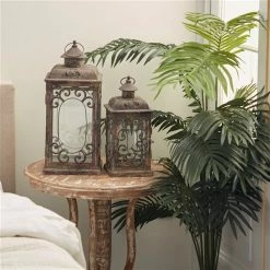 Wholesale 🧨 GRAYSON LANE Set of 2 20 In., 15 In. Rustic Lantern Brown Metal 🛒 -GRAYSON LANE Sales 2022 330858045 AlternateImage2 l