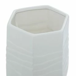 Deals 🥰 GRAYSON LANE 7 In. x 7 In. Contemporary Vase White Ceramic 🎁 -GRAYSON LANE Sales 2022 330858046 AlternateImage3 l